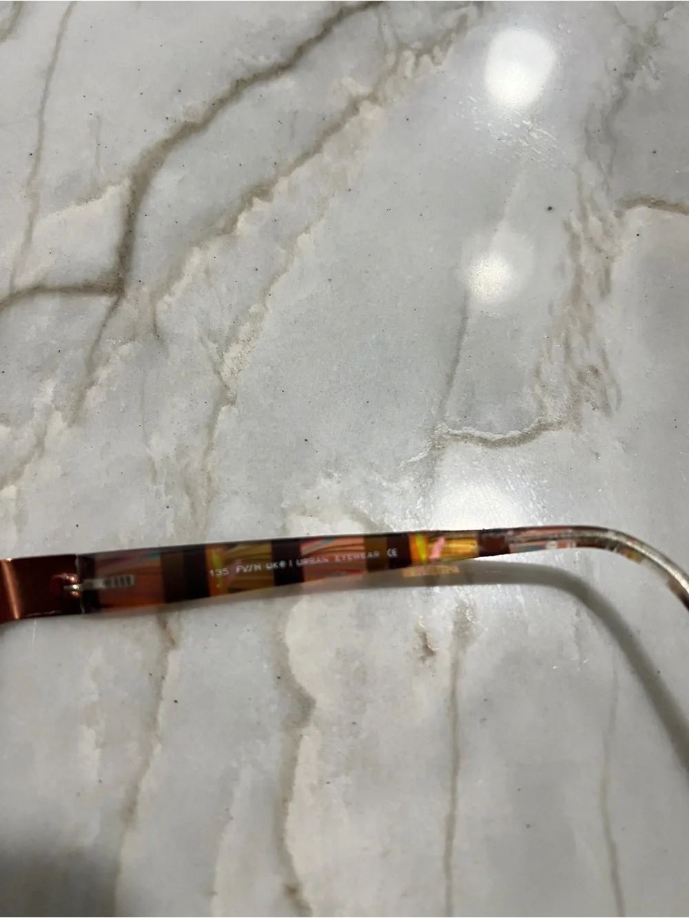 Women's FYSH UK Semi-Rimless Reading Glasses in Brown with Gold Accents